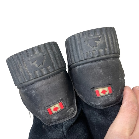 PAJAR Women's Black Leather Suede Lace Up Faux Wool Snow Winter Boots -30c 10 - Picture 10 of 14